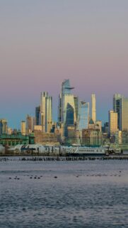 Hudson Yards NYC Skyline at Sunset Mobile Phone Wallpaper