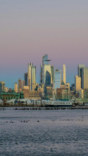 Hudson Yards NYC Skyline at Sunset Mobile Phone Wallpaper