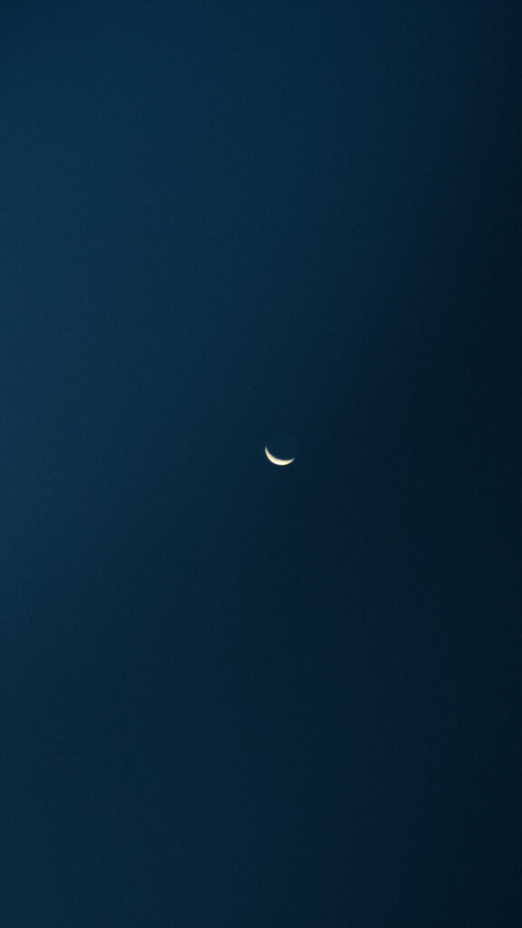 Waxing Crescent Moon Celestial Energy High Resolution Phone Wallpaper