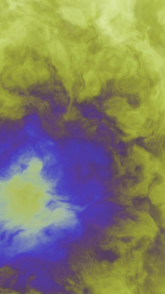 Abstract Yellow and Purple Smoky Nebula Cloud Mobile Wallpaper