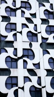 Abstract Geometric White Pattern Building Architecture Mobile Wallpaper