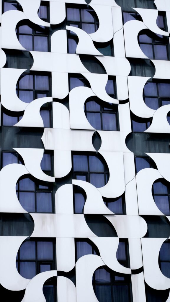 Abstract Geometric White Pattern Building Architecture Mobile Wallpaper