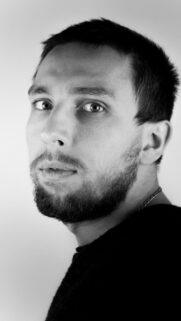 Black and White Portrait of a Bearded Man Mobile Wallpaper