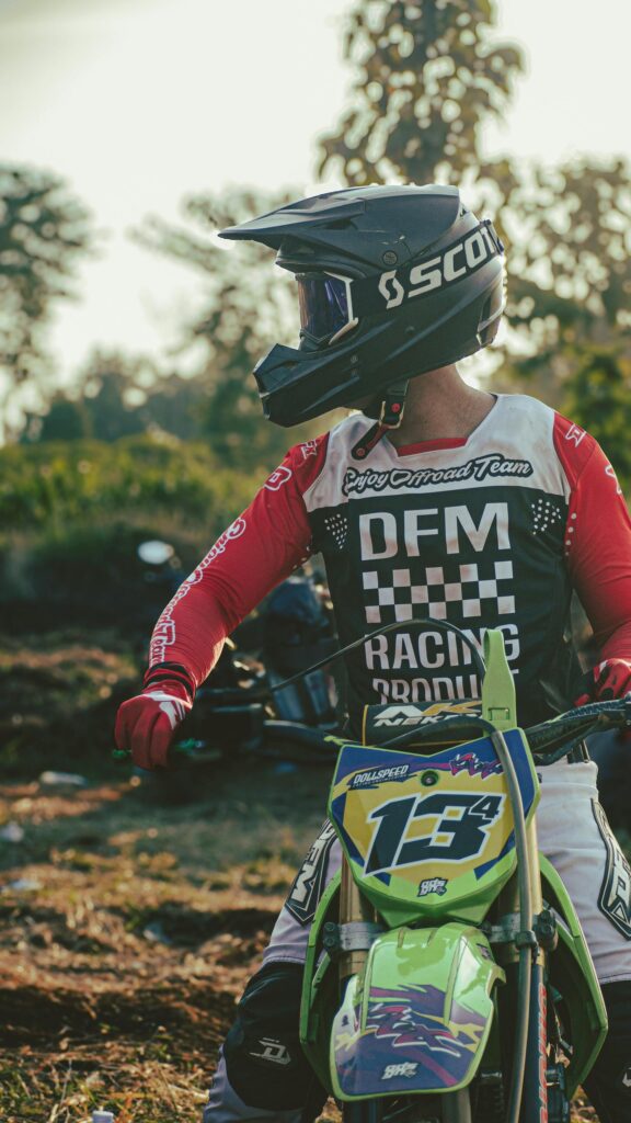 Motocross Rider Ready for Adventure 4K Phone Wallpaper