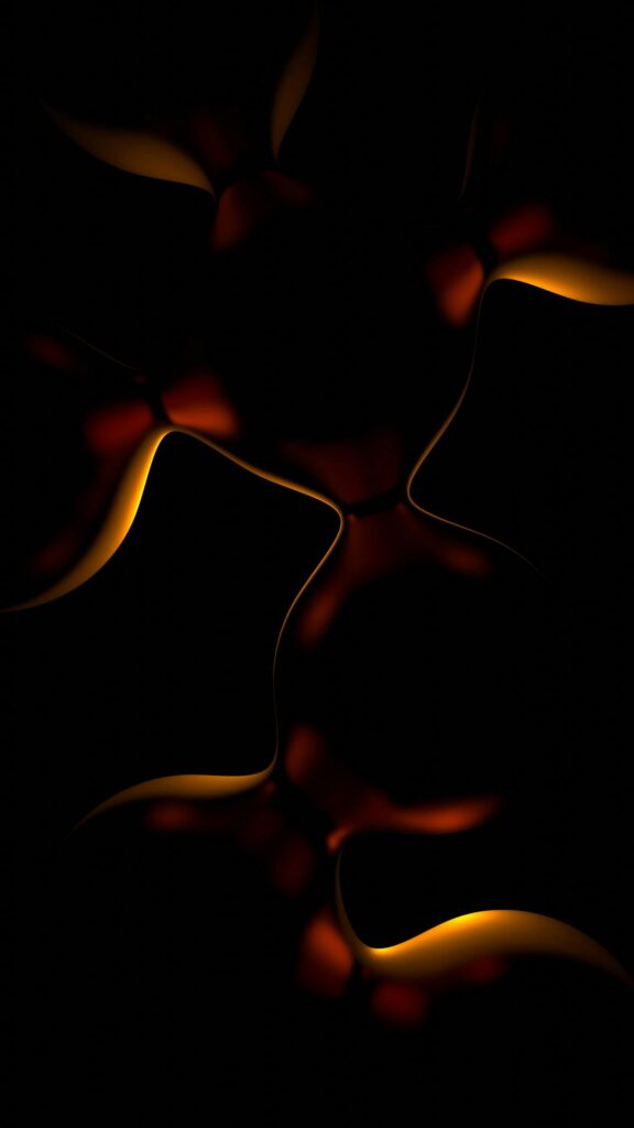 Minimalist Golden Abstract Liquid Curves Mobile Wallpaper