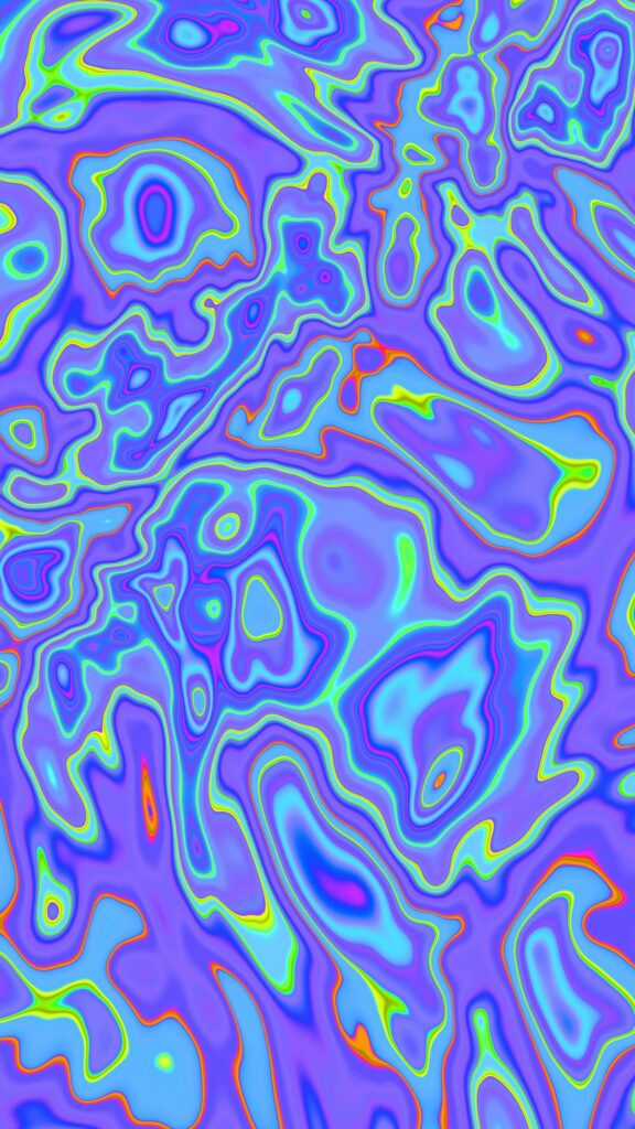Psychedelic Liquid Swirl Abstract Vibrant Neon Colorful Art Wallpaper