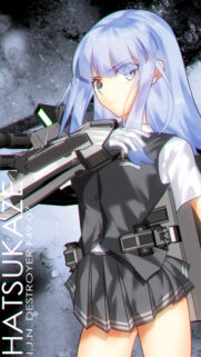 Hatsukaze Anime Girl Destroyer F49-07 High-Quality Mobile Wallpaper