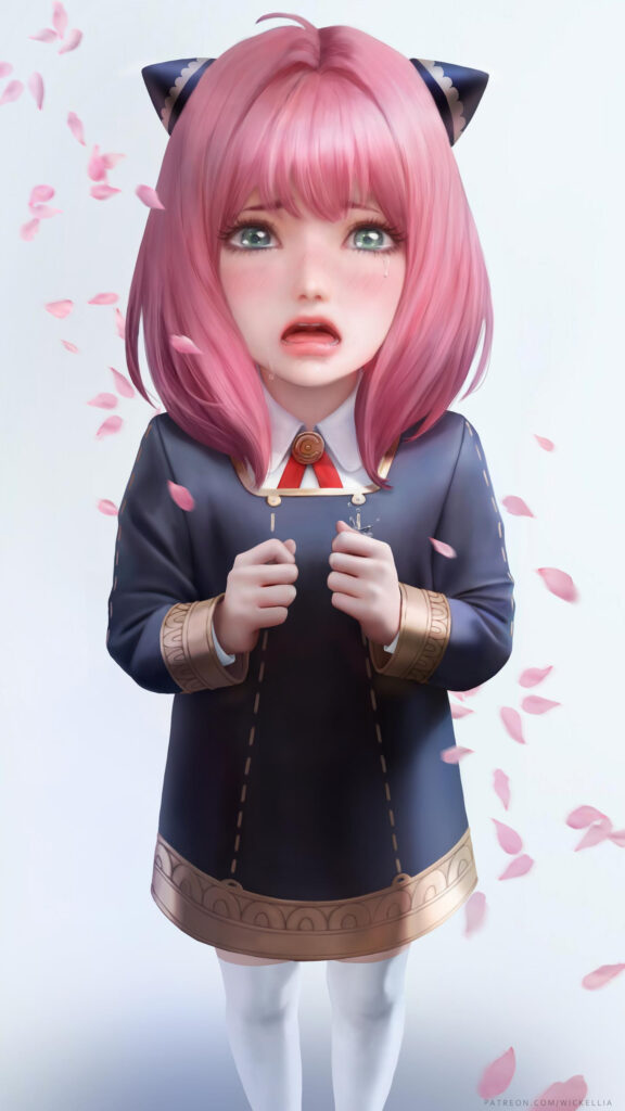 Anya Forger Crying Anime Girl High Definition Mobile Wallpaper