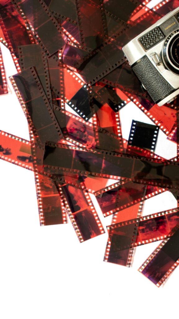 Vintage Film Camera and Negative Strips Retro Aesthetic Wallpaper stood out because of the layered tones and the sense of motion. One of my recent favorites.