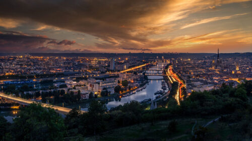 City, Aerial, View, River, Wallpapers Free Download For Windows & iOS