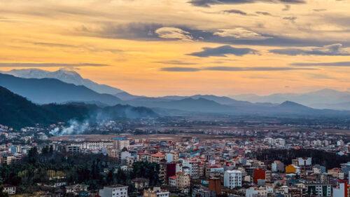 City, Mountains, Aerial, View, Wallpapers Free Download For Windows & iOS