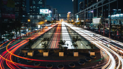 City, Road, Lights, Wallpapers Free Download For Windows & iOS