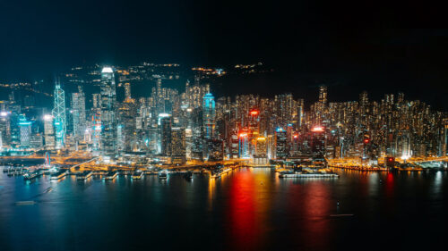 Night, City, Coast, Aerial, View Wallpapers Free Download (1)