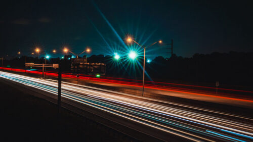 Road, Lights, Glow, HD Wallpapers Free Download