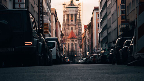 Street, Cars, Buildings HD Wallpapers Free Download