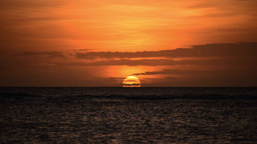 Sunset, Ocean, Waves HD Wallpapers Free Download