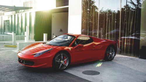458 Spyder, Ferrari, Red, Side, View Wallpapers Free Download