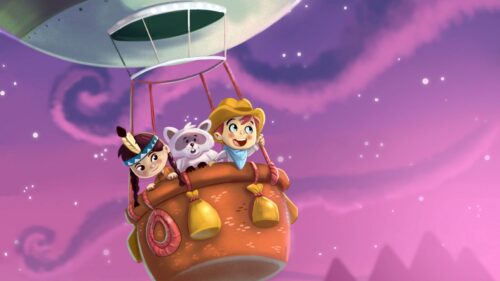 Air, Balloon, Children, Raccoon Wallpapers Free Download