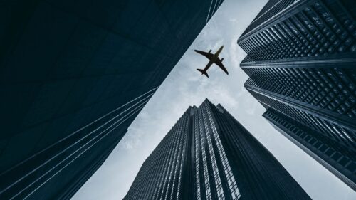 Airplane, Buildings, Skyscrapers, Sky Wallpapers Free Download