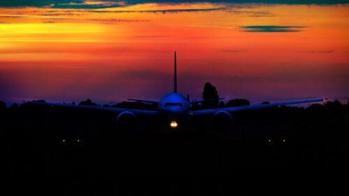 Airplane, Sunset, Sky Wallpapers Free Download