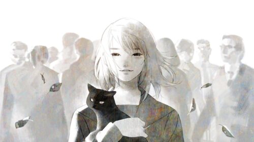 Anime, Cat, Devushka Wallpapers Free Download