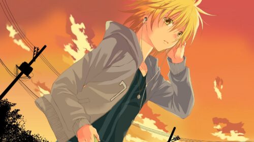 Anime, Girl, Headphones, Sunset, Evening Wallpapers Free Download