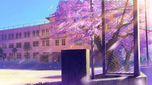 Anime, School, Winter, Street Wallpapers Free Download