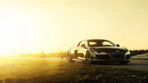 Audi R8, V10, Side, View, Black HD Wallpapers Free Download