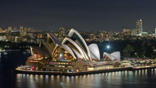 Australia Evening, Opera, Theater River, Landmark HD Wallpapers Free Download