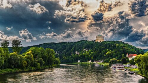 Bavaria, River, Trees, Sky, Hdr Desktop Wallpapers Free Download