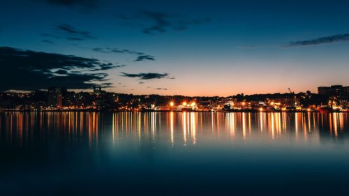 Canada, Night, City, Horizon, Sky Wallpapers Download