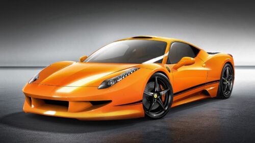 Ferrari 458 italia, Orange, Front, View Desktop Wallpapers Free Download