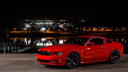 Ford Mustang Gt, Side View, Red Wallpapers For Desktop