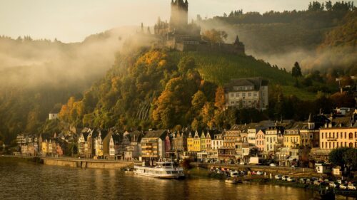 Germany, Cochem, Mosel, River, Castle HD Wallpapers Free Download