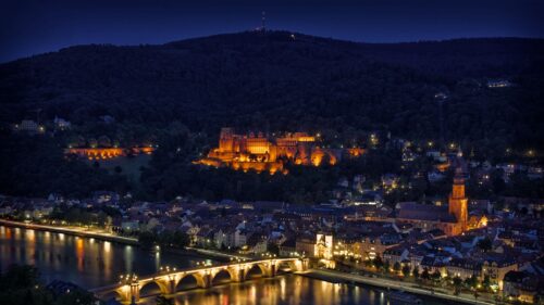Germany, Heidelberg, Night, Lights, Bridge HD Wallpapers Free Deownload
