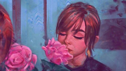 Girl, Art, Flower HD Wallpapers Free Deownload