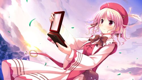 Girl, Cute, Mirror, Beret, Reflection, Smile Free Wallpapers Download