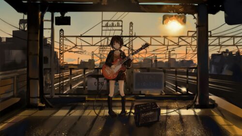 Girl, Guitar, Anime Free Wallpapers Download