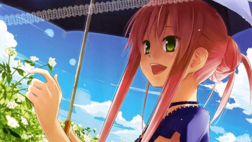 Girl, Happiness, Walk, Umbrella Free Wallpapers Download