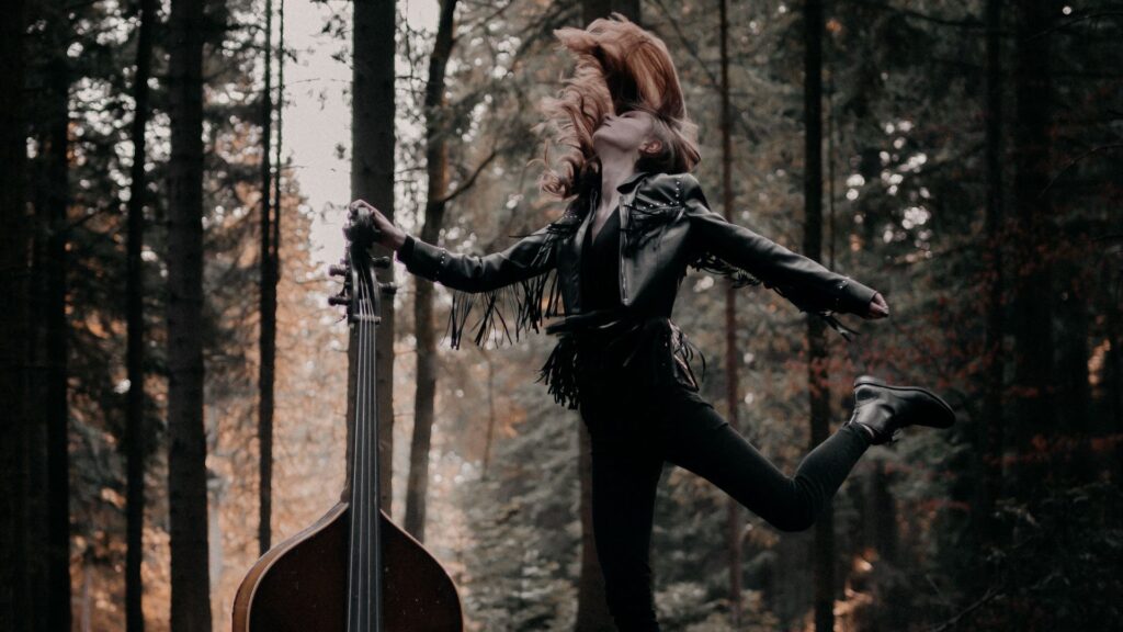 Girl, Musical, Instrument, Forest Free Wallpapers Download