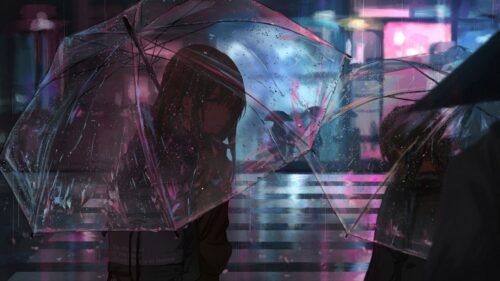 Girl, Umbrella, Anime Desktop HD Wallpapers Free Download (2)