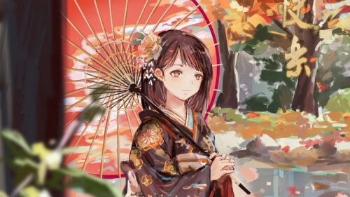 Girl, Umbrella, Anime Desktop HD Wallpapers Free Download