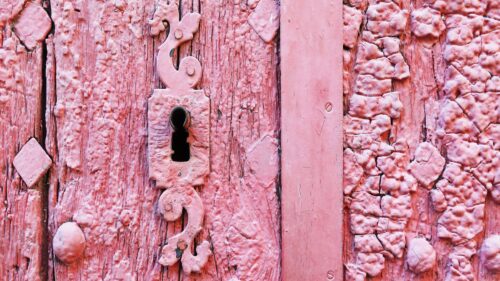Keyhole, Door, Pink HD Wallpapers for PC