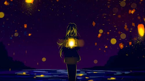 Lanterns Silhouette, Lonely Great Wallpapers Download