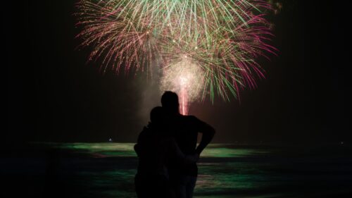 Love, Fireworks, Silhouette Free Wallpapers Download