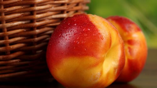 Macro, Drops, Fruit, Nectarine Free Wallpapers Download