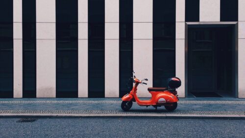 Motorcycle, Scooter, Building Download Free HD Wallpapers For Desktop