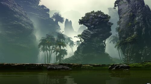 Palm, Trees, Fog Wallpapers Download For Your Desktop