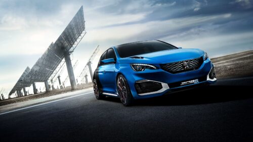 Peugeot 308r, Hybrid, Blue, Side View HD Wallpapers Free Download