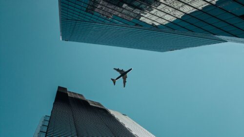 Plane, Bottom, View, Buildings Wallpapers Free Download